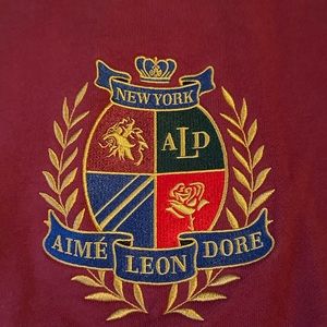 Aimé Leon Dore sweatshirt with Crest Burgundy